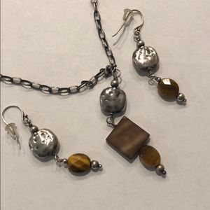 Retired Silpada Sterling Necklace/Earring Set